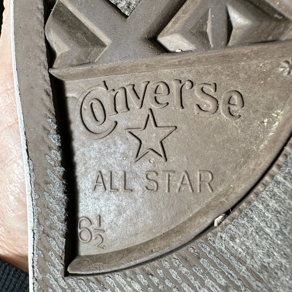 CONVERSE CHUCK TAYLOR HIGH TOP Platform  M-6.5 W 8.5 Grunge Chunky HeelVintage
